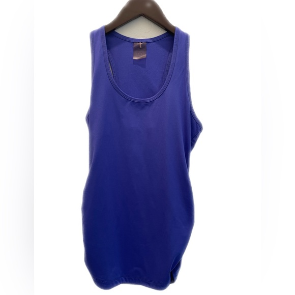 Calia by Carrie Underwood Women’s Scoop Neck Racerback Ruched Side Blue Tank XS - Picture 1 of 5